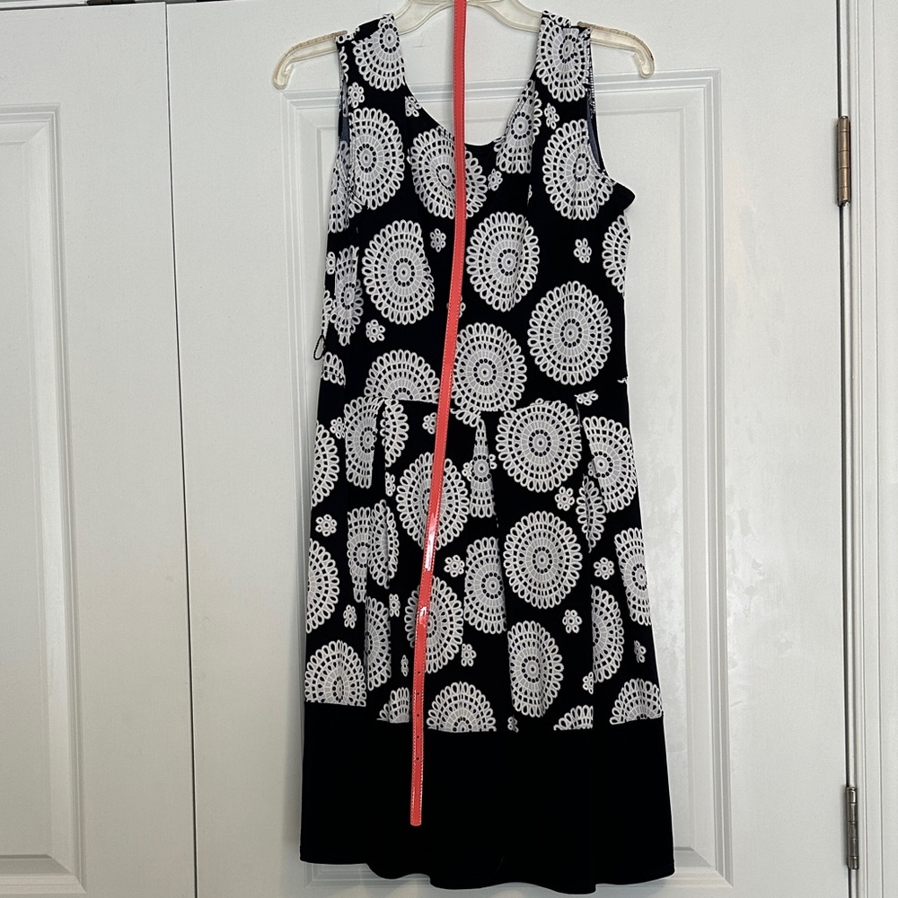 Navy and white belted Dress Sz 12